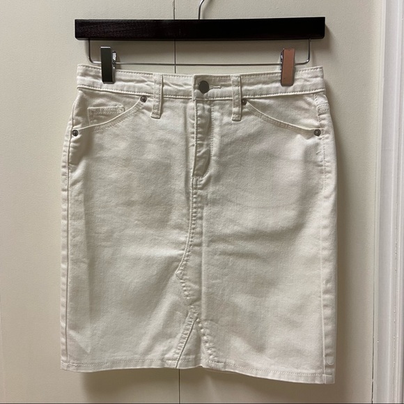 Dresses & Skirts - White denim mini skirt.